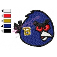 Raven Angry Bird Embroidery Design